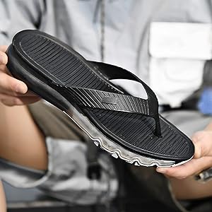 Amazon | ビーチサンダルメンズビーチスリッパ滑り止めエア